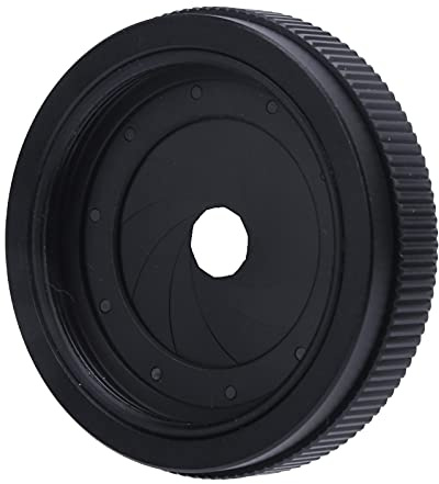 M42-Iris-Membran-Adapter, mit Einstellbarer Blende 1,5 bis 29 mm, manuelle Blendensteuerung, für M42-Mount-Kameraobjektiv und DSLR, schwarzes Metall