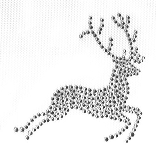 1A-Kurzwaren Bügelbild Applikation Strass Hirsch 10,5 x 10,5cm LE11-4
