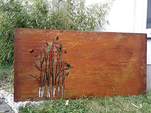 Zen Man 032006-1 Brise-vue en métal pour jardin Effet rouille 1 mm x 75 x 150 cm