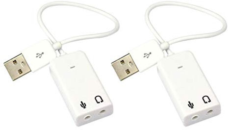 Uonlytech Adattatore per Scheda Audio Audio 2Pcs 7.1 Schede Audio Esterne USB