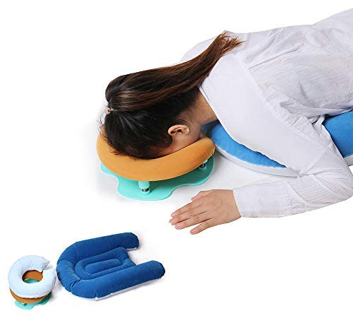 GHzzY Face-Down-Kissen für Post-Vitrektomie, Makulaloch und Netzhautablösung nach der Operation Schlafen - mit aufblasbarem Brustkissen