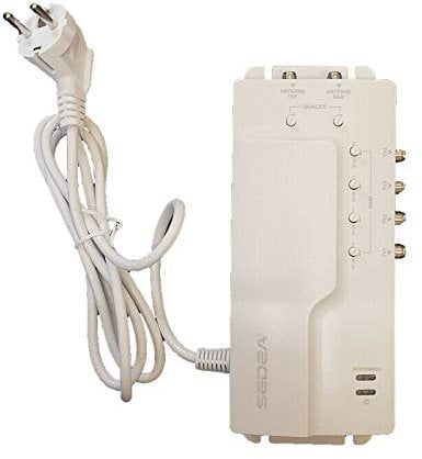 AMPLIFICATEUR Distributeur 2 ENTRÉES TNT ET Dab (FM) 4 Sorties TV Gain 26 DB
