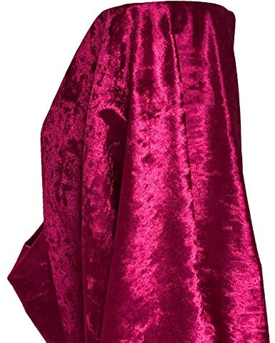 A-Express Prime Douce Velours écrasé En tissu Matériel Rideaux Coussin Robe 140 largeur - 1 Mètre 100cm x 140cm Rose foncé