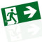Original Notausgangsschild nachleuchtend und selbstklebend, Fluchtwegschild aus hochwertigem PVC, Rettungsschild Ausgang, Notausgangsschild stoß und kratzfest (Pfeil nach Rechts)