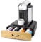 Vinsani 64 Capsules Coffee Pod Storage with Sliding Bamboo Drawer and non-slip base - Stackable Holder Tray Organiser Box for 64 Coffee Pods