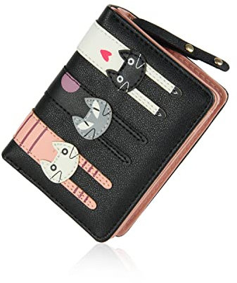 EVEOUT Damen Geldbörse PU-Leder Geldbeutel Süß Kurze Bifold-Geldbörse Geldtasche mit Geldbörse Kartenhalter