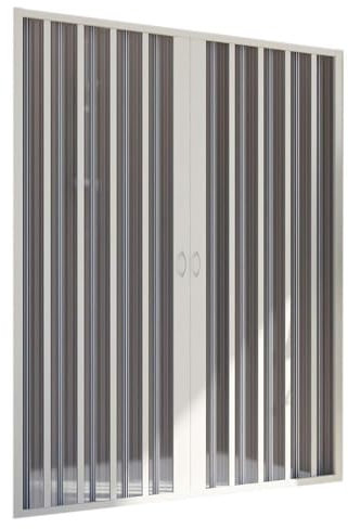 Decorspace Duschkabine für Nische Flex mit breitem Band in der Mitte und reduzierbarer Faltenbalg Made in Italy garantiert 10 Jahre (170 x Höhe 185 cm)