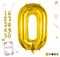 Smlpuame 102cm Folienballon Zahlen Luftballon 0-9 Geburtstag Golden Große 0 Ballons für Geburtstagsfeier Feierdekorationen, Heliumfolien Zahlenballons für Hochzeitstag