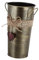 ABOOFAN 1stk Blumeneimer Aus Zinn Pflanzkübel Verzinktem Metall Vase Metall Krug Vase Krug Blumentopf Zink Vintage Tischvase Shabby Vase Retro Vintage Eimer Eisen Halterung Becken Pflanze