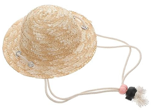 HEMOTON Mini-Strohhut DIY Mini-Bastelhüte Kleiner Strohhut runder Strohhut Mini-Puppen Sombrero Lovely kuschelig Puppen-Miniatur-Strohhut Puppen Mini Strohhut Strand Zubehör schmücken
