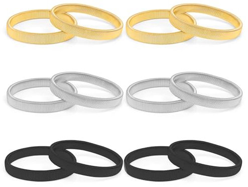 Sleeve Garters,Arm Bands,6 Pair Shirt Sleeve Holders,Anti-Slip Metal Garter Armbands,Suit Accessories for Men,Elastic Adjustable Armbands,Shirt Garter for Men Women,Clothing Keepers,Stretchy Garter
