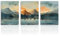 Dazzlewall Aquarell Berg Kunstdrucke Poster Bergsee Landschaften Wandbilder für Schlafzimmer Wohnzimmer Dekor 30X40 cm Ohne Rahmen 3er Set