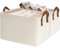 TIMEYARD Aufbewahrungsbox Kinder 2-Pack, 30L Schrank Organizer, Aufbewahrungskorb für Badezimmer, Regal, Schreibtisch, Bad, Wäschekorb Faltbar, Korb Aufbewahrung, Rechteckig, 42L x 28B x 25H cm, Beige