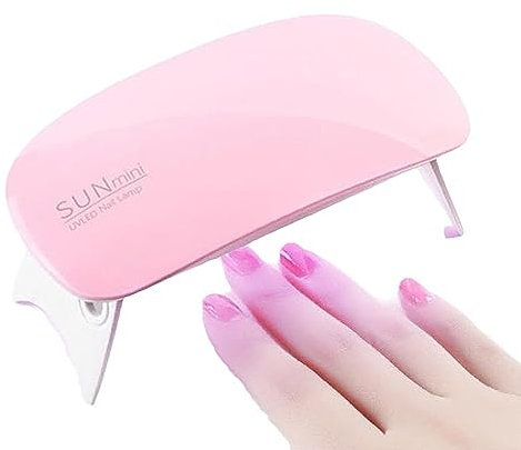 JYTDBCS Mini 6W UV Nail Lamp, LED Gel Nail Dryer, USB Plug, Quick Drying and Convenient Carrying (Pink)