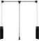 Zruyeui Kleiderlift, 510–1210 mm Kleiderschrankheber, Starke Tragfähigkeit 30 kg, Teleskop-Aufhänger-Aufbewahrungssystem, Aluminiumstange, platzsparend,660-890mm,Black