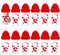 24 Stücke Mini Weihnachtsmütze und Schal Set, Mini-Strickmütze des Weihnachten Lutscherhut, Weinflasche Abdeckung Dekoration Hut mit Schal für Tischdekoration Schneemann Geschenk Dekoration (Rot)