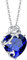 FANCIME Heart Rose Sapphire Birthstone Necklace for Women, Sterling Silver September Birthstone Pendent Necklace, Birthday Mother's Day Christmas Gifts Jewellery for Women Girls Wife