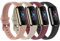 4 Stück Armbänder kompatibel mit Fitbit Luxe Bändern, weiche Sportarmbänder für Fitbit Luxe Fitness-Tracker (klein, glitzerndes Roségold/glitzerndes Champagner/Weinrot/Schwarz)