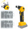 Chiodatrice senza fili per batteria DeWalt da 20 V, testa regolabile da 0 a 90 ° con martello elettrico automatico, martello da 20000 giri/min per rimuoverli, per forare legno e metalli morbidi (senza