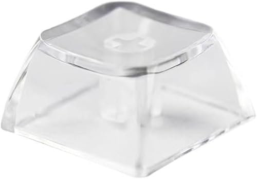 Pack of 100 Blank Crystal Transparent Keycaps PC Material 1U XDA Profile R4 Keycap for MX Switch Mechanical Keyboard with Backlight (XDA Transparent, 100 Pieces)