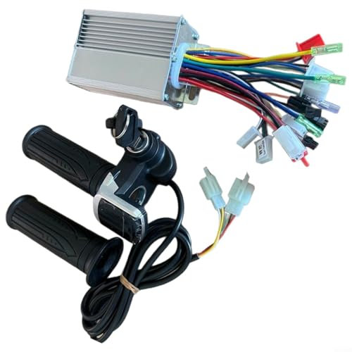 Alanmoship 15-18A 36V/48V Brushless Motor Controller e LCD Display Kit manubrio acceleratore per bicicletta elettrica scooter (36 V 48 V 350 W)