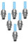 INOOMP 1 Satz Ventillicht Blitzlicht Reifen Zubehör Autokappen Licht Fahrrad-led-radlichter Blue 6 Stück