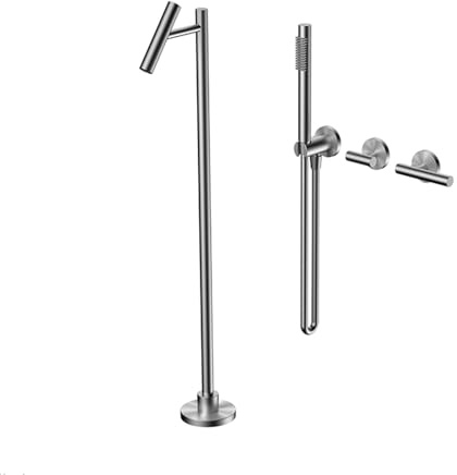 Mischbatterie Badewanne mit Brause Unterputz Armatur Badezimmer Freistehende Badewanne,Verchromt