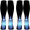 (2 paires) Chaussettes de Compression, Bas de Contention Homme Bas de Contention Femme, Chaussette Haute Femme pour Voyage Avion, Femme Enceinte, Maternité, Manchon Compression Mollet, Mi-Bas Femme