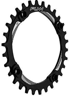 Funn Solo Narrow Wide Plato para Cadena de 9 10 11 12 Velocidades, Compatible con Bielas de Interfaz BCD de 104 mm, Plato de Cadena de Velocidad Única9-12 (30 Dientes, Negro)
