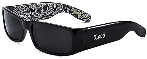 Locs Sonnenbrille Hardcore Black 0103, Schwarz/Bandana Schwarz, 142mm