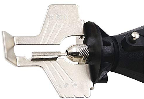 Kit d’accessoires d’affûtage pour scie avec guide d’aiguisage pour perceuse Dremel