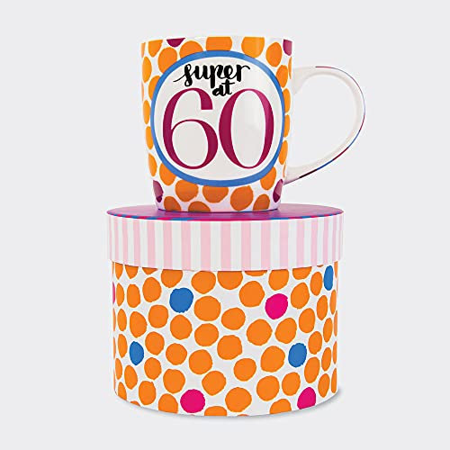 Rachel Ellen Bone China Mug Super at 60 - 60th Birthday Mug