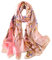 Trillion London® Frühlingskollektion | Designer-Seidenschal für Damen | leichte Halstücher | Schal für Damen, pink floral, Large