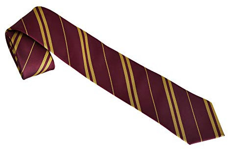 Elbenwald Harry Potter Krawatten im Gryffindor Design gestreift für Herren & Damen 135 cm in Geschenkbox rot