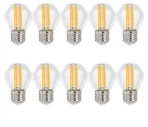 NCC-Licht 10x LED Lampe P45 Tropfen E27 4W Warmweiß 2700K | klares LED Leuchtmittel ersetzt 40W Glühlampe, gemütliches Licht ideal für Wohnbereiche
