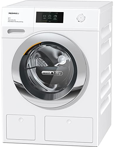 Miele WTW 870 WPm Lavasciuga WT1 a Carica Frontale 9/6 Kg, con PowerWash 2.0, TwinDos, QuickPower, Single Wash&Dry, CapDosing, SteamCare, Miele@home, Classe di Efficienza Energetica D, Bianco Loto