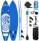 FunWater Stand Up Paddling Board Aufblasbares SUP Board mit Paddel, Flossen, Rucksack, Pumpe, Reparaturset, Leash