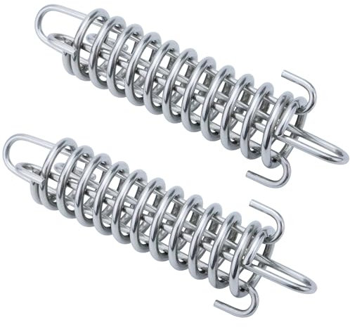 SHENGHUISS Stoßdämpfende Feder, 2 Stück, 316 Edelstahl, Feder für Veranda, Hundeleine, Hängematte, Stuhl, Boxsack, Bootsfestmacher und Outdoor-Ausrüstung usw