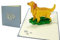 Rykamia Golden Retriever Pop Up Karte, 15.2 x 15.2 cm, blanko, Golden Retriever Geburtstagskarte, Hund Geburtstagskarte, Ruhestand, Golden Retriever Geschenk, Abschluss, Karte für alle Anlässe