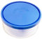 Fiambrera redonda cristal tapa de plástico 18 cm. Recipiente de vidrio para alimentos apto para lavavajillas, microondas y congelador