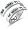 Gravur-inspirierende, stapelbare Daumenringe für Damen und Herren, Edelstahl, Aufschrift Keep Going Never Give Up, Pfeil, Statement-Ring, Fingerband, Persönlichkeit, Ermutigung, Geschenk, Nein, Neu