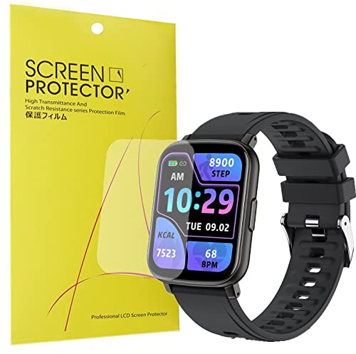 Giaogor Compatible for Cillso Smart Watch Screen Protector, [6 Pack] Full Coverage TPU Clear Film Compatible for Cillso Smart Watch 1.69'' P40 Fitness Tracker (6 pack)