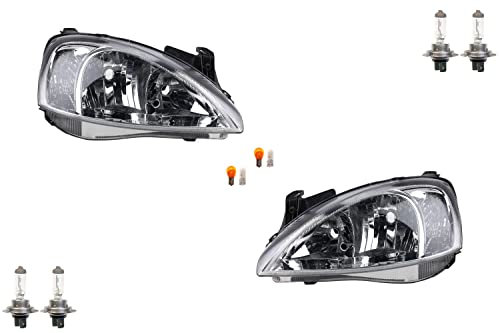 Johns, passend für Opel Corsa Scheinwerfer C 09/00-06/03 + Leuchtmit. Set links, rechts