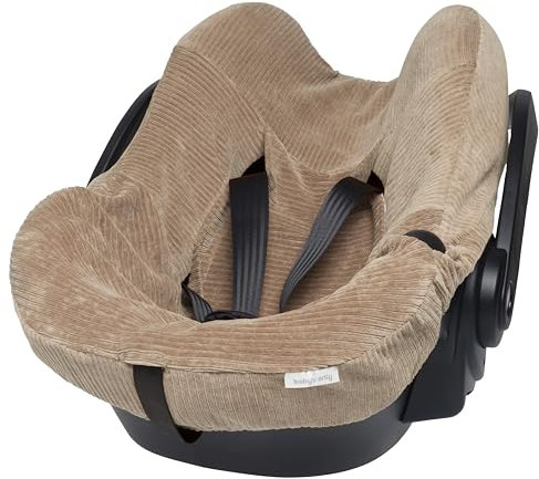 Baby's Only - Babyschalenbezug Sense - Weiche Rib Corduroy - Gruppe 0+ - Maxi Cosi Bezug Babyschale - Schonbezug für Autositz - 5-Punkt-Gurte - Kindersitzbezug für Jungen und Mädchen - Clay