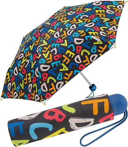 happy rain Ergobrella Kinder-Taschenschirm mit reflektierenden Elementen ABC