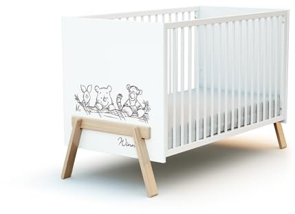 AT4 - CANAILLE Winnie Babybett in Weiß und Buche