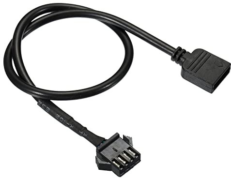 PATIKIL 4 Pin 12V 30cm Long Computer Motherboard Interface to SM4P Female Extension Cable, Power Adapter Plastic Metal for RGB Fans LED Strips, Black