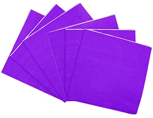 YAAVAAW Purple Serviettes Napkins 33cm,20Pc Party Paper Disposable,Beverage Luncheon Decorative Napkin Soft Solid Colour Dinner Cocktail 2 Ply Bar,Restaurant,Party