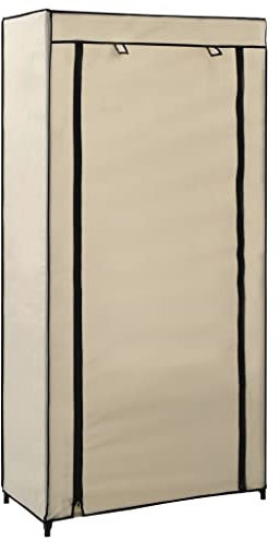 ZHOUMIN Schuhschrank mit Abdeckung, Schuhe Schrank, Schuhregal, Shoes Cabinet, Schrank Für Schuhe, Schuh Kommode, Cremeweiß 58 x 28 x 106 cm Stoff