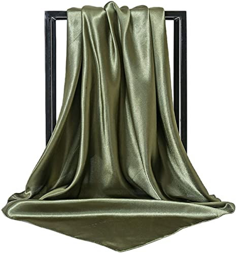 prinfantasy Schals & Tücher für Damen Seidentuch Damen Festlich Damenschal Faux Seidenschal Blume Bandana Halstuch Kopftuch Schal 90 x 90 cm Bunte M090058